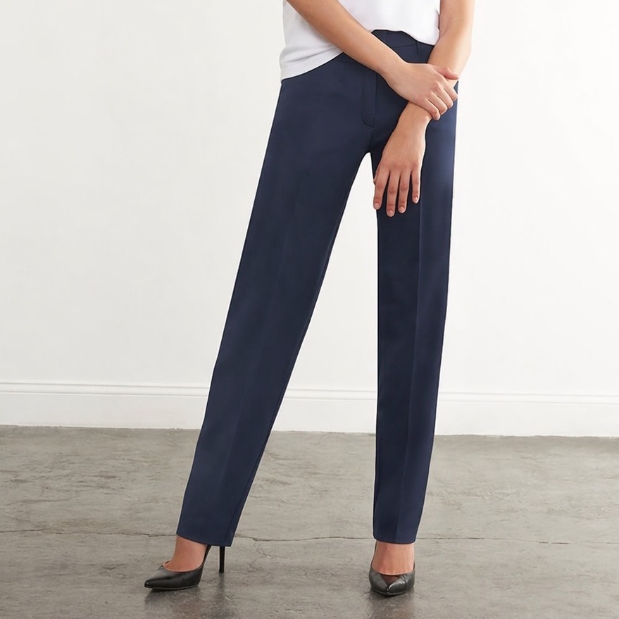 Commando Neoprene Ceo Trouser Navy Blue High Rise Stretch Dress Pants Size M
